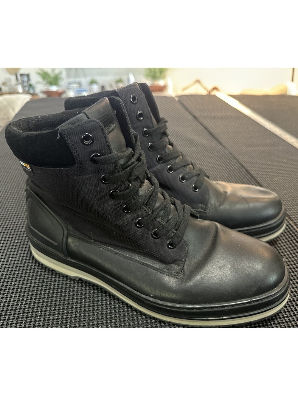 ALDO Black Combat Boots Mens 11 Lace Up Utility Tactical Streetwear